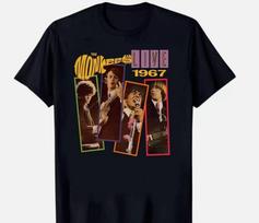 The Monkees Live 1967 T-Shirt Gift For Fans Music Black Shirt M