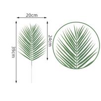 5pcs Large Artificial Green Palm Leaves Plastic Large Palm Leaves  Hawaiian Party S