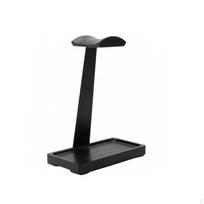Headphone Stand with Tray Desktop Storage Base Headset Mount for Blk Base - Blk Metal