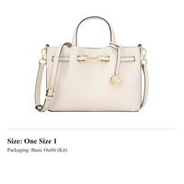 MICHAEL KORS Carson Split Cow Leather Handbag Small Womens Beige 35S5G2ZS5T-BEI One Size 1 smėlis