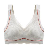 Underwear No Steel Ring Gathered Upper Support Vest Lifting Anti-sagging Comfortable Seamless Thin Beautiful Back Breast Bra M=32/70 sidabro pilka spalva