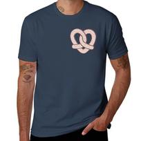 Heart Pretzel Red TShirt AntiWrinkle Short Sleeve TShirt S