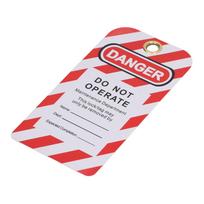 20Pcs Lockout Tagout Tags Kit PVC Plastic Reusable Engineering Safety Warning Signs Red PVC