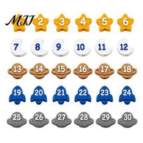 Bulk Pencil Toppers for Art Studios Cute Toppers, Lovely Charms, Pen Numbered Sleeves Kindergarten Decorations School Supplies Classroom Rewards 1 Set