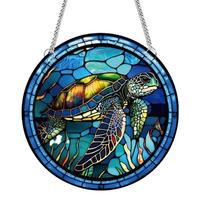 Suncatcher Home Decoration Panel Tiger Acrylic Door Sign Hanging Decoration Bee Cat Owl for Garden Corridors and Home Decoration