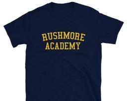 Rushmore Academy T-Shirt: Wes Anderson Inspired Crest Tee, Unisex Shirt S