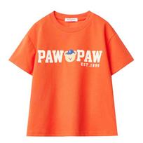 PawinPaw Cartoon Bear Kids' Short-Sleeve T-Shirt 130 oranžinė