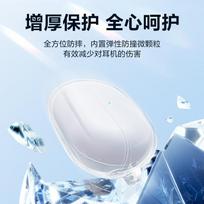Pisen Case for FreeBuds 5i Bluetooth Earphones, Clear Transparent, Washable, Wireless Charging Compatible, Shockproof, Dustproof Soft Cover