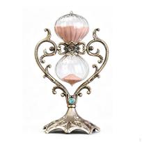 Hourglass with Heart Frame Tabletop Desktop Sand Timer Decorative Hour Glass for Decorators,