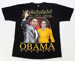 Rare Vintage Barack Obama The President First Lady Michelle T Shirt 2000s XL M