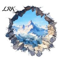 Peel And Stick Wall Murals Snow Peak Sticker, 3D Landscape Decorative Decal, Durable Mountain Stickers PVC Waterproof Window Film, for Living A
