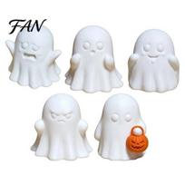 Holiday Blind Box Toys 5Pcs Halloween Ghost Decorations, Cute Miniature Figurines, 3D Printed Desktop Family Set Decor for Party Supplies, Creative 5pcs