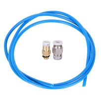 3D Printer Remote Nozzle Set Dark Blue PTFE Feeding Tube Corrosion Resistance Insulation
