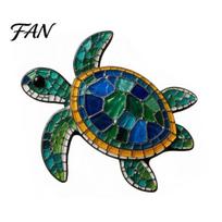 Octopus Shark Whale Turtle Crafts Mosaic Kit for Beginners, DIY Acrylic Sea Animal Glass Craft Set with Step-by-Step Life Projects Instructions, D