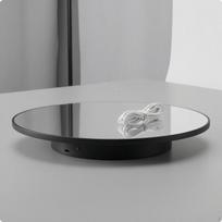 Electric Rotating Display Stand USB Powered Turntable Mirrored Top Mirror gray