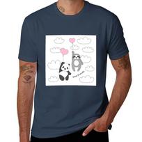 Panda And Sloth Best Friends Tshirt Daily Wear Plain Short Sleeve Shirt S