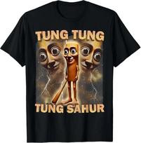 Tung Tung Tung Sahur Funny Meme Brainrot Humor Gen Z Unisex T-Shirt 2XL