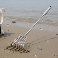 Stainless Steel Clam Rake Heavy Duty 7 Tine Beachcombing MultiFunctional Digging Fork for