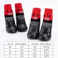 4vnt/Rinkinys Minkštos medvilnės batai naminiams šunims XS/XL guminiai, atsparūs vandeniui, neslystantys megzti šilti, kvėpuojantys lietaus batai, kojinės mažiems šunims (as the picture,XS（old）)