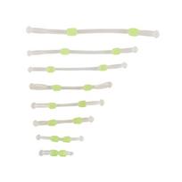 Portable Anti-wrap Beans Space Bean Double Head Fish Hook Fixed Distance Splitter Double Hook Silicone Fish Line Separator