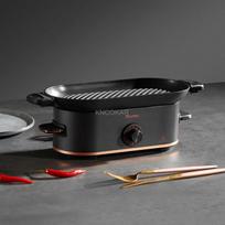 220V Electric Grill Smokeless BBQ Electric Griddle kitchen Grill Pan Grilled cheese  Barbecue Roast Baking Pan 5 Gear Model EU juoda