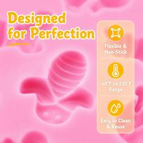 Bee Design Bee Shaped Cake Mold Food Grade Silicone Fondant Cake Mold  DIY Dessert Decoration rožinė