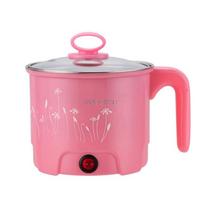 Multifunction Electric Skillet Stainless Steel Hot pot noodles rice Cooker Steamed egg Soup pot MINI heating pan 1.5L EU US rožinė