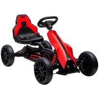 Kids Pedal Go Kart, with Adjustable Seat, EVA Wheels, Seat, Handbrake - Red 100 x 58 x 58.5 cm raudona