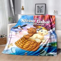 Der Kleine Eisbär Hot Air Bear Flannel Throw Blanket Soft Sofa Cover Kids German Cartoon Arctic Nap Blanket Gift For Kids 80cm x 120cm