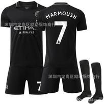 Soccer Uniform Set, Short Sleeve Football Jersey and Shorts Sportswear Kit for Training, Matches and Team Activities 18（Rec. Height 100-110cm）