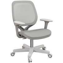 Office Chair, Ergonomic Desk Chair with Swivel Function, Height-Adjustable, 55 x 48 x 82.5-94.5 cm, Grey 55 x 48 x 94.5 cm pilka