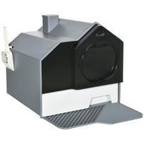Cat Litter Box in Cute Design, 1 Sifting Mat, 1 Litter Scoop, Removable Bottom Tray, Grey 47 x 45 x 42 cm pilka