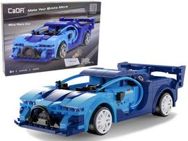 Statybinis konstruktorius Sportinių automobilių lenktyninių automobilių mėlyna R/C 325 elementai