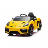 Vienvietis elektromobilis Porsche 718 Spyder RS lakuotas Geltonas