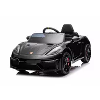 Vienvietis elektromobilis vaikams Porsche 718 Spyder RS (su MP4) Juodas