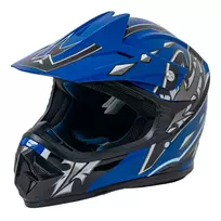 Enduro motociklo šalmas mėlynas M