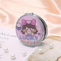 1 handheld mirror, cute double-sided mirror, folding makeup mirror, students carry a mini mirror with them Pack of 1