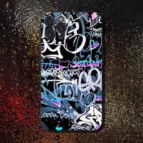 Šauni spalvinga grafiti šauni telefono dėkliukas, skirtas iPhone 17,16,15,14,13,12,11,Pro,Max,Plus,E,SE4,Air,Mini Juodas Tikslių skylučių atitikimas iPhone12PROMAX