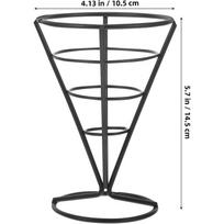 French Fries Holder Cone Basket Snack Display Stand for Fried Chicken Snack Stands for Home Cafe Restaurant and Party Use juoda