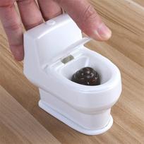 Prank Squirt Toilet Mini Funny Squirt Water Toliet with 3D Poop Funny Joke Gag Secret Squirting Toilet Toy for Boys and Girls 9.5cm