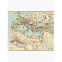 Tapestry ancient map of the Romans 75x100 juoda