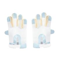 Children Finger Protection Gloves 5 Fingers Cover Anti-Bite Soft Breathable Mesh Material Adjustable Size for Kids Hand Safety 2 Pieces M mėlyna