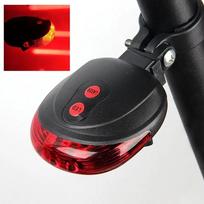5 LED Dviračio Galinis Žibintas Naktiniam Važiavimui Lazerinis Šviesos Lauko Važiavimas Dviratimi Vandeniui Atsparus Saugos Įspėjamasis Galinis Žibintas raudona