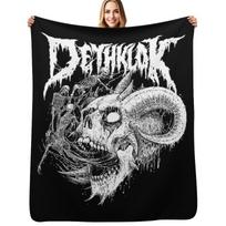 dethklok skull head Throw Blanket Warm Plush Fuzzy Blanket for Living Room Size: 75*100cm, Weight: 230 GSM
