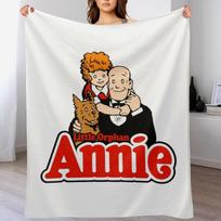 Little Orphan Annie Throw Blanket Travel Size Cozy Blanket for Plane Train Size: 75*100cm, Weight: 230 GSM
