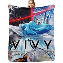 Vivy Fluorite Eyes Song Throw Blanket Modern Design Soft Blanket for Home Decor Size: 75*100cm, Weight: 230 GSM