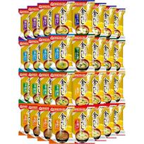 Amano Foods Freeze-Dried Miso Soup Golden Broth 8 Varieties 32 Servings Assortment Set Room Temperature Storage Instant