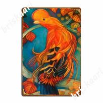 Cock Of The Rocks Rupicola Rupicola&Quot; Metal Signs pub Club Bar Custom Plaques Tin sign Posters 20X30CM