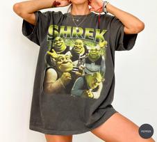 Shrek Shirt, Shrek Movie Graphic Tee, Shrek Vintage Bootleg Tee, Funny Shrek Shirt, Introvert Humor Tee, Retro Animation Fan Gift S