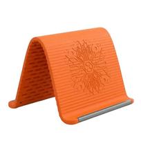 Silicone Phone Holder Multi-Angle Non-Slip Base Support Phone Desk Mount Gadgets for Desktop Tablet Table Gym Vlogging Filming oranžinė